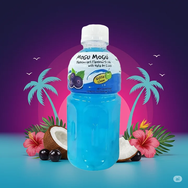 Blackcurrant Flavour Mogu Mogu Drink (Thailand)
