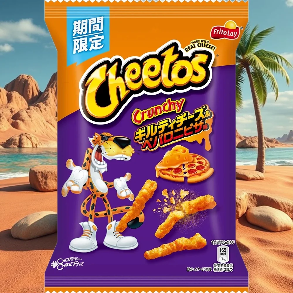 Guilty Cheese & Pepperoni Pizza Cheetos (Japan)