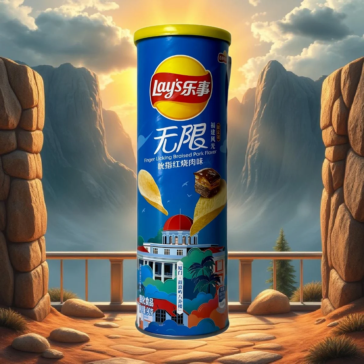 Finger Licking Braised Pork Lay's Stax (China)